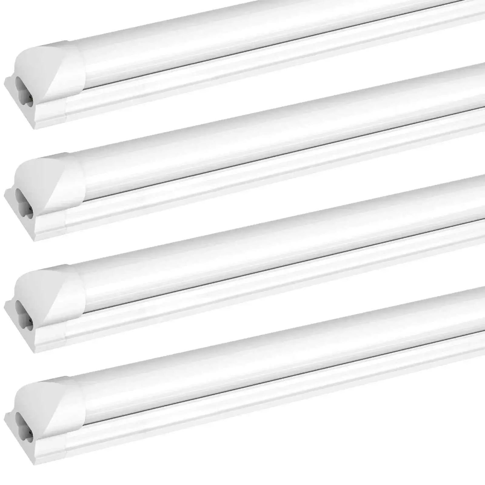 JESLED Dual Row T8 LED Shop Light 4FT 36W Frosted with Power