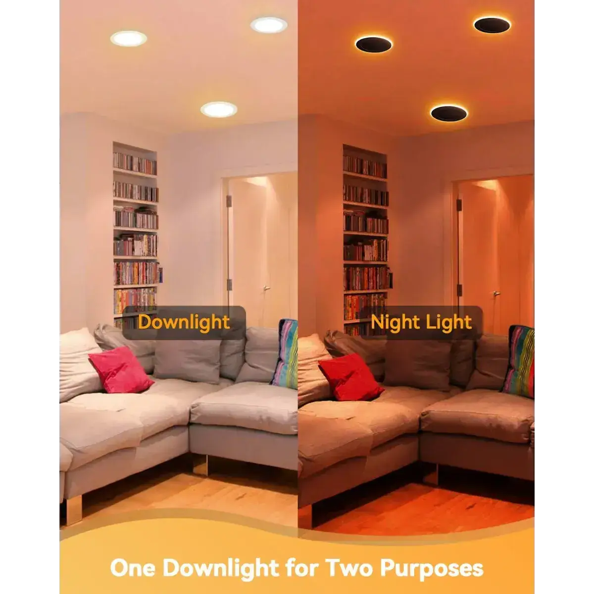 JESLED Dimmable LED Recessed Pot Lights 6 Inch 6CCT - Nightlight – JESLED  Lighting, image size:1200x1200