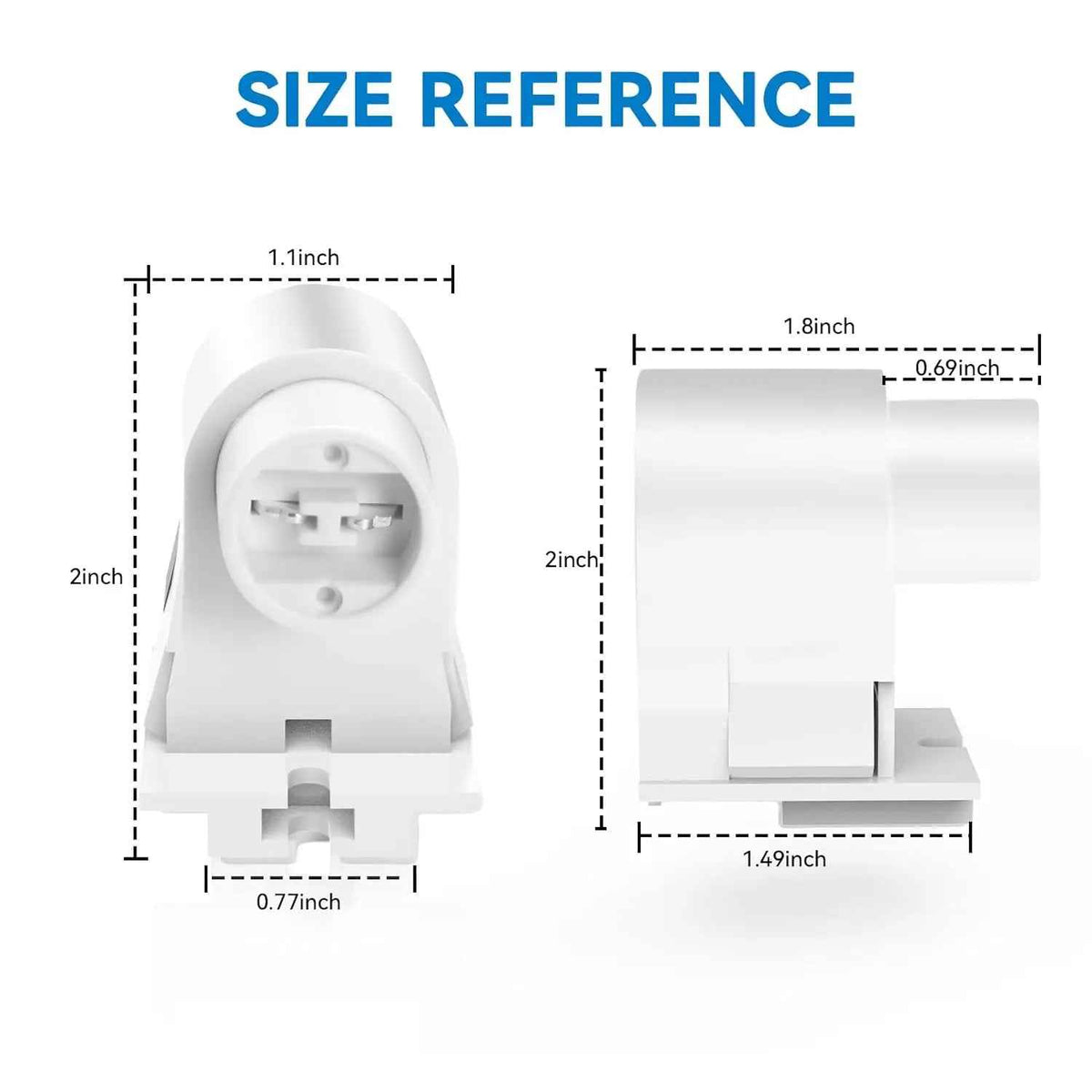 JESLED Non Shunted Two-pin R17D Socket T12 Lampholder Tombstones for ...